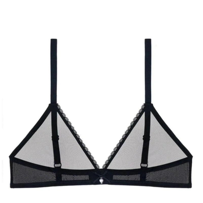 Bralette transparente - noir / s