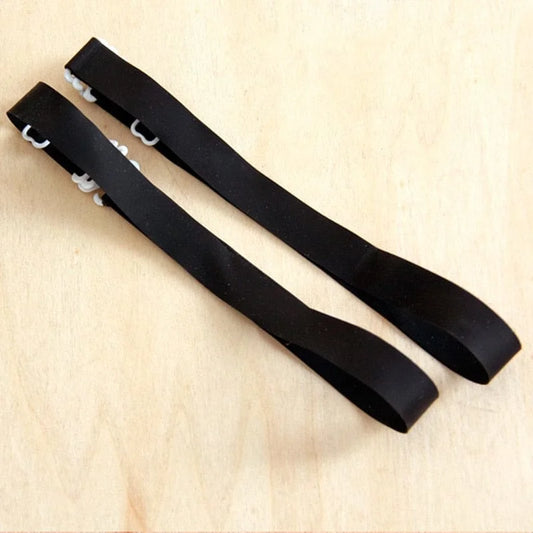 Bretelles de soutien-gorge en silicone coloré - lot de 3 - noir