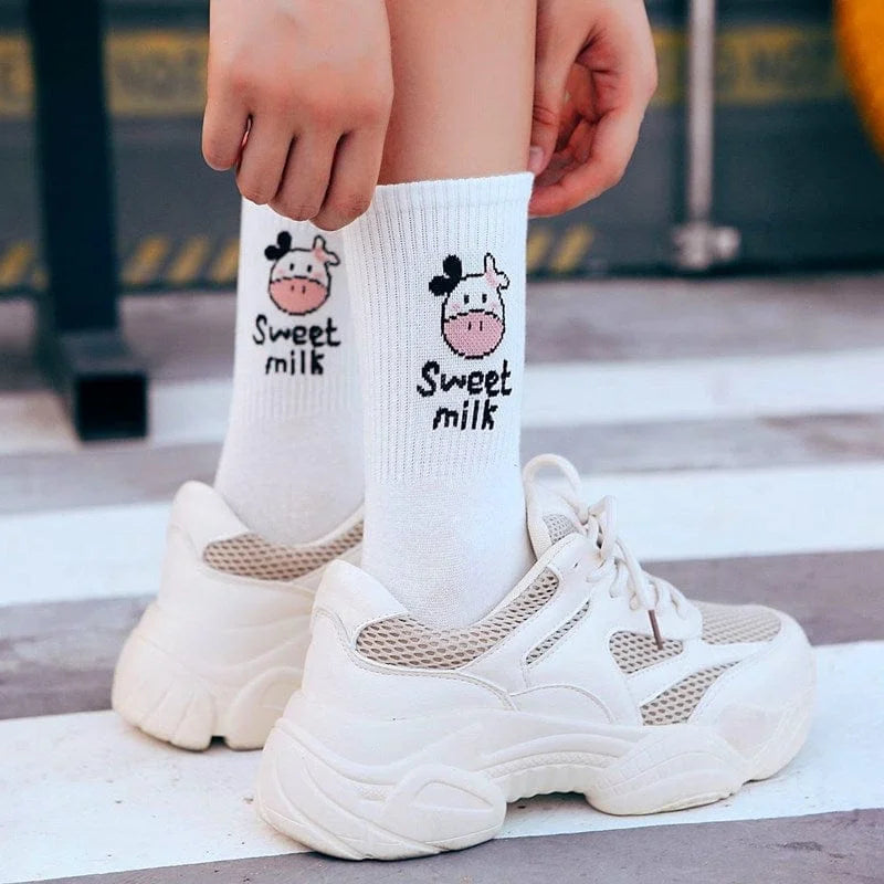 Chaussettes à motif de vache