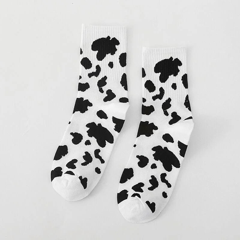 Chaussettes à motif de vache - multicolore / universel