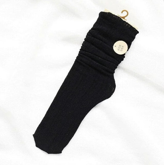 Chaussettes ajourées pour femmes - noir / universel