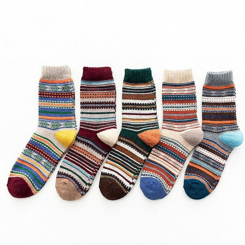 Chaussettes chaudes pour femmes - lot de 5 - universel