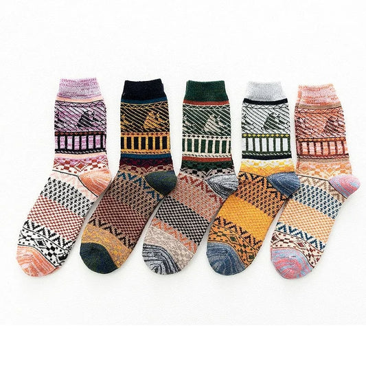 Chaussettes chaudes pour femmes - lot de 5 - universel