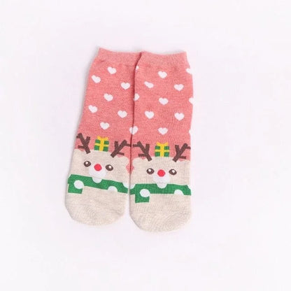 Chaussettes de noël cheville - rose / 35-39