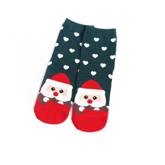 Chaussettes de noël cheville - vert / 35-39