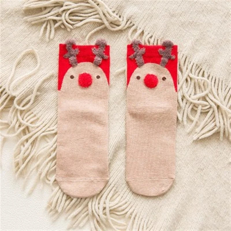 Chaussettes de noël pour femmes - beige / universelle