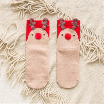 Chaussettes de noël pour femmes - beige / universelle