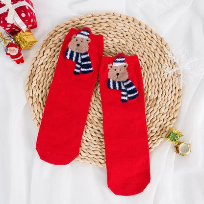 Chaussettes de noël pour femmes - rouge / universelle