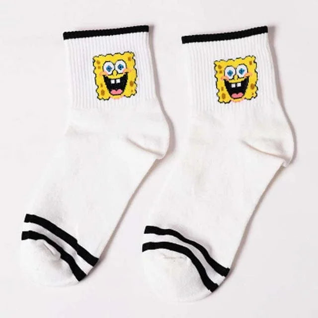 Chaussettes longues avec des personnages de dessins animés - spongebob / 35-39