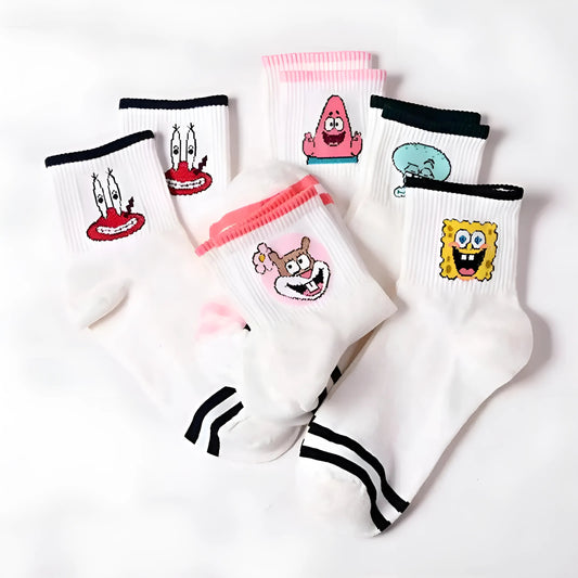  Chaussettes longues de personnage de dessin animé