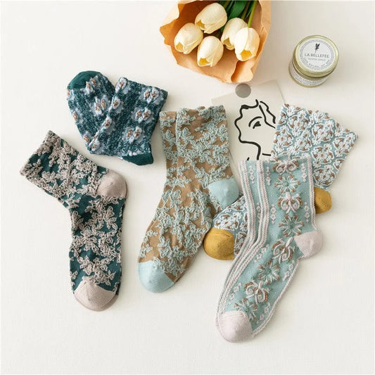 Chaussettes pour femmes avec motif décoratif