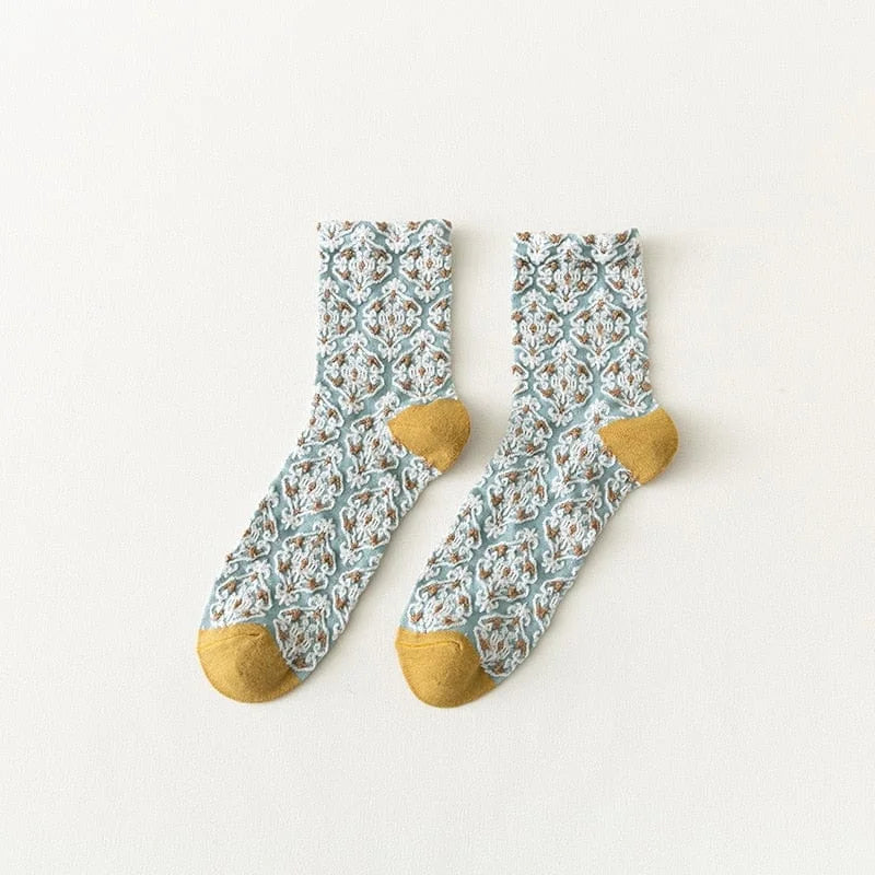 Chaussettes pour femmes avec motif décoratif - multicolore / universel