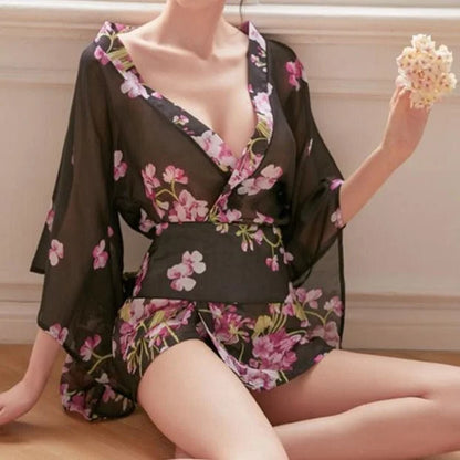 Chemise de nuit avec motif floral