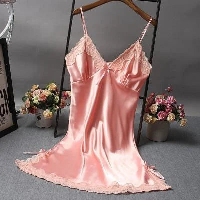 Chemise de nuit classique - rose pâle / s