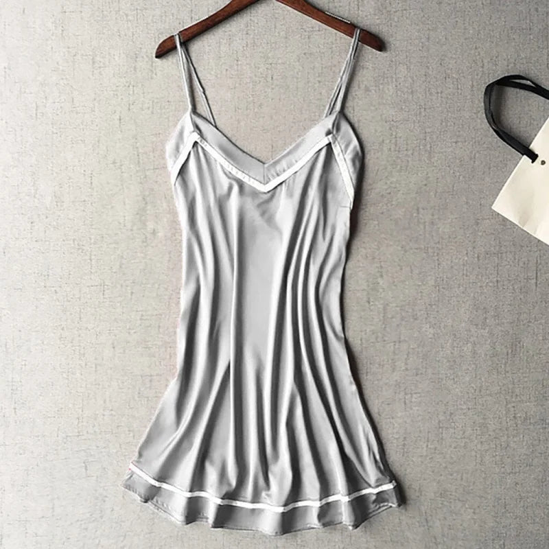 Chemise de nuit simple - gris / s