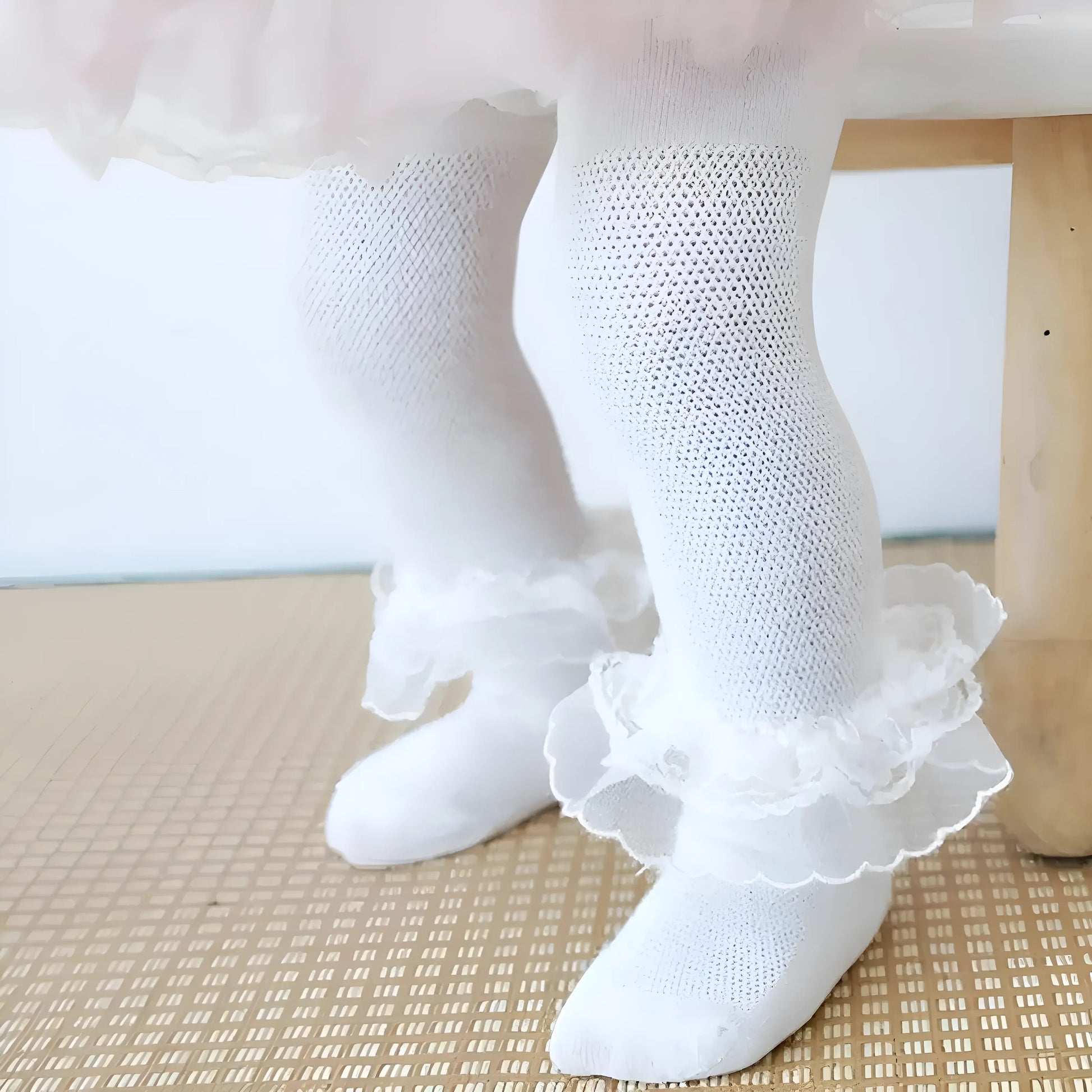  Collants pour enfants avec volants décoratifs