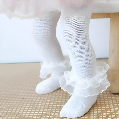  Collants pour enfants avec volants décoratifs