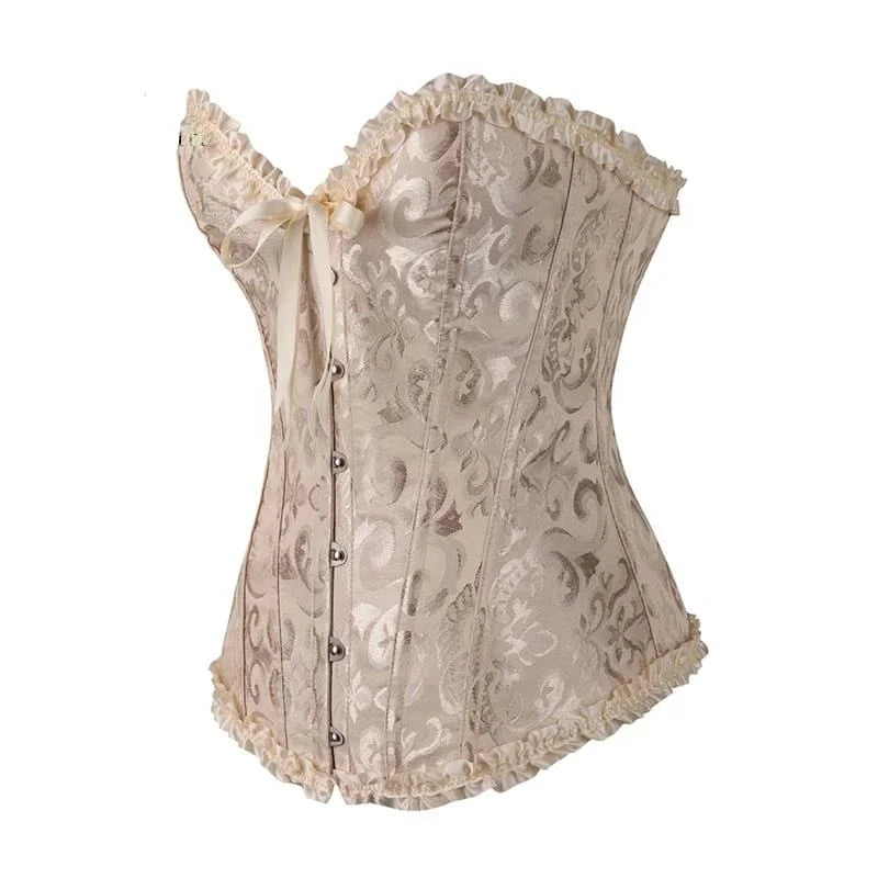 Corset en dentelle pour femme - beige / xs