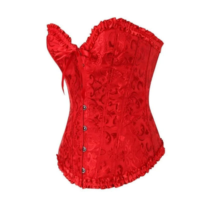 Corset en dentelle pour femme - rouge / xs