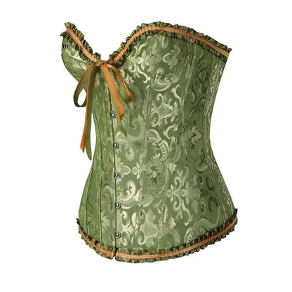 Corset en dentelle pour femme - vert / xs