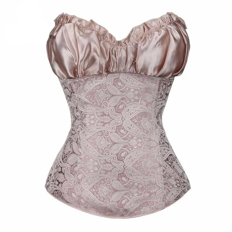 Corset pour femme avec un haut décoratif - beige / s