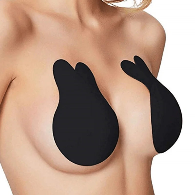 Coussinets de soutien-gorge en silicone - noir / s