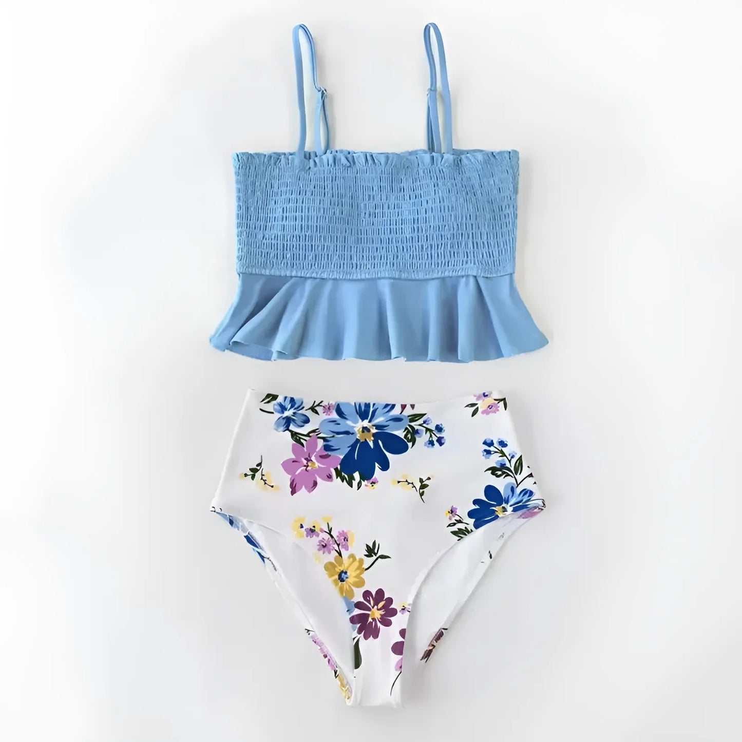  Ensemble de bikini à volants en deux pièces