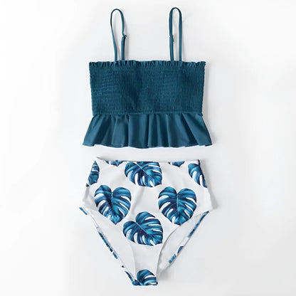  Ensemble de bikini à volants en deux pièces