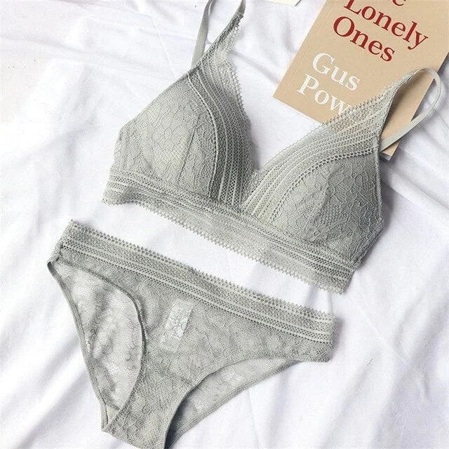 Ensemble de lingerie confortable avec de l’élastique - gris / s