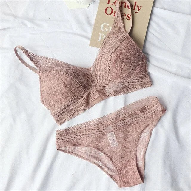 Ensemble de lingerie confortable avec de l’élastique - rose / s