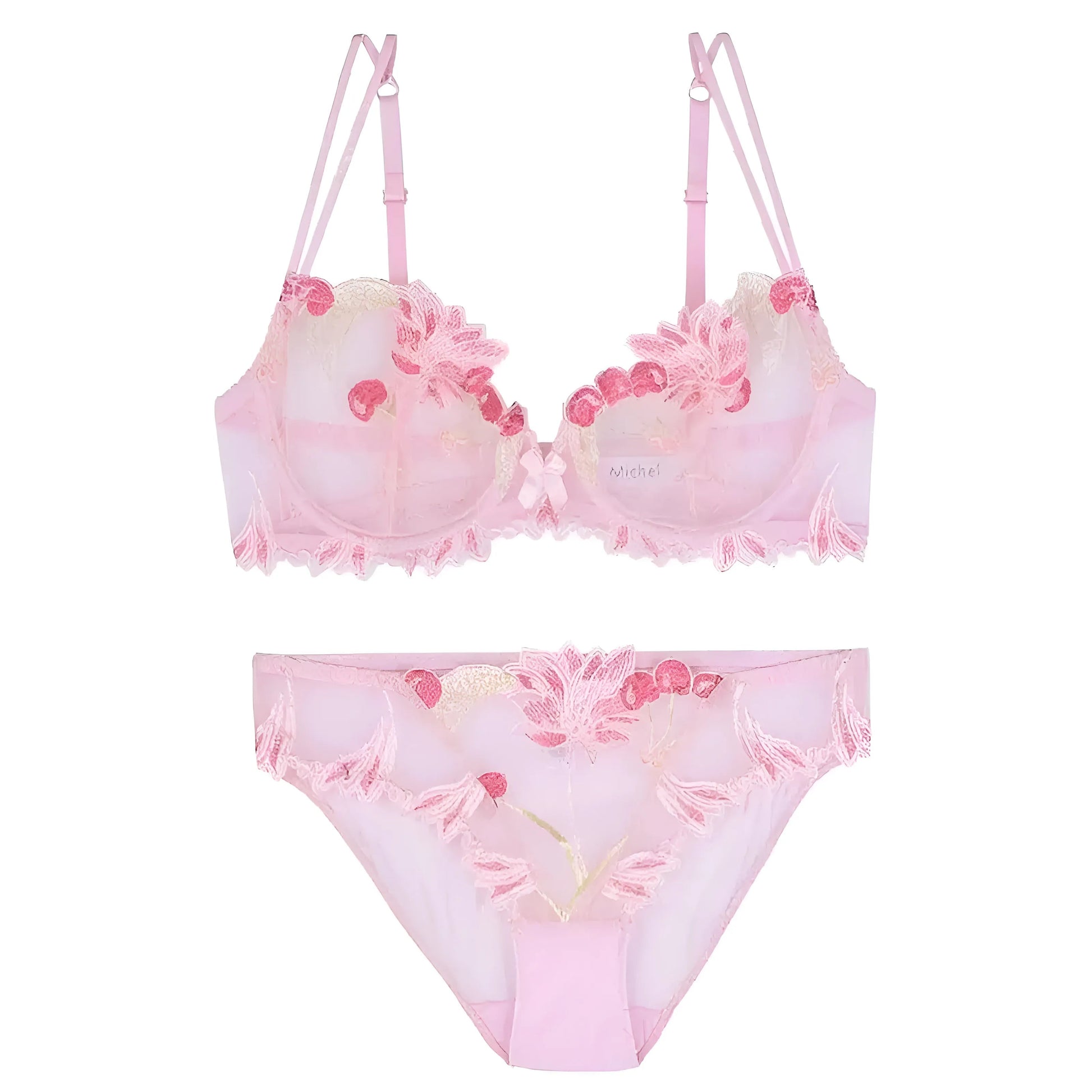  Ensemble de lingerie en dentelle avec motif floral