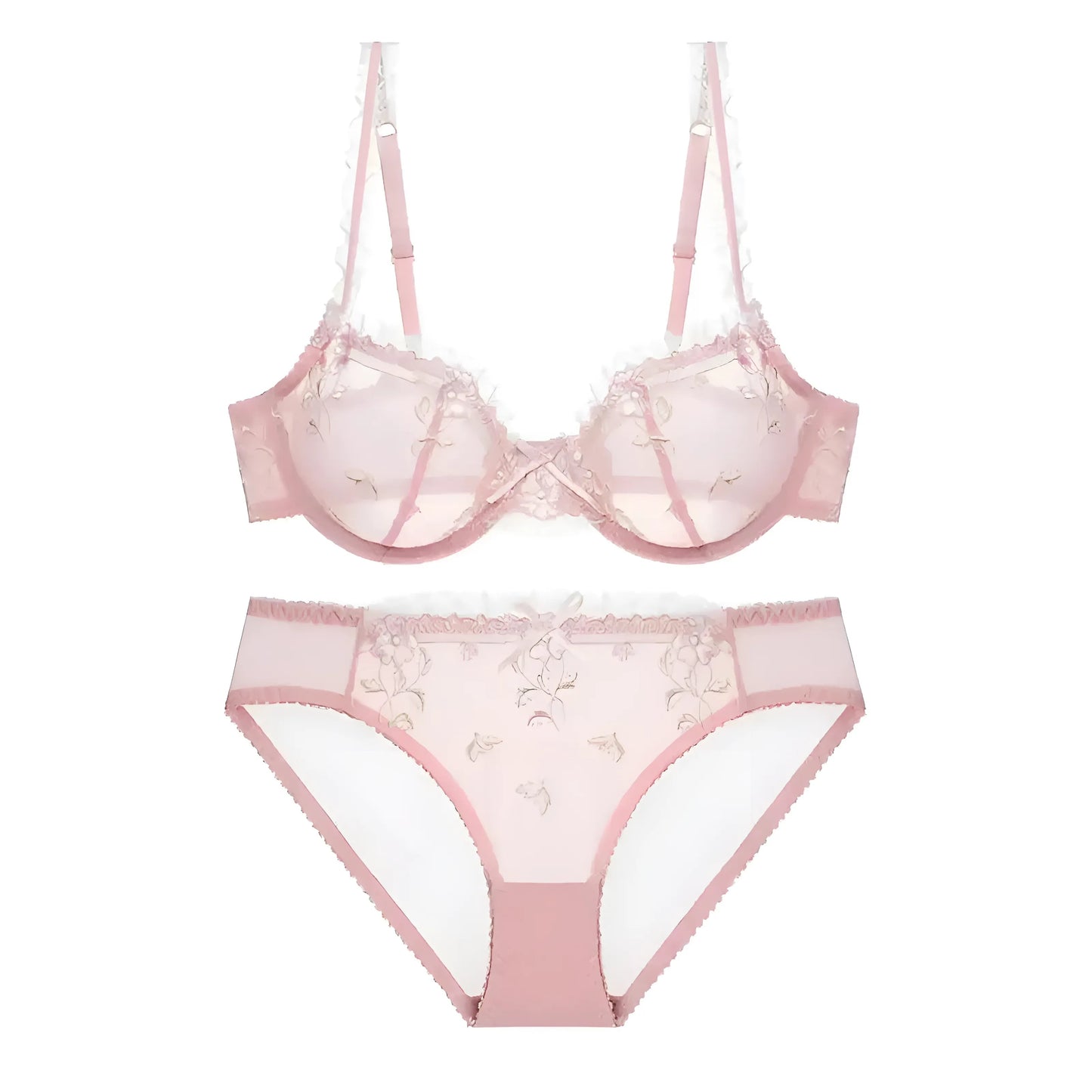  Ensemble de lingerie en dentelle florale