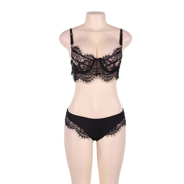 Ensemble de lingerie en dentelle en grandes tailles