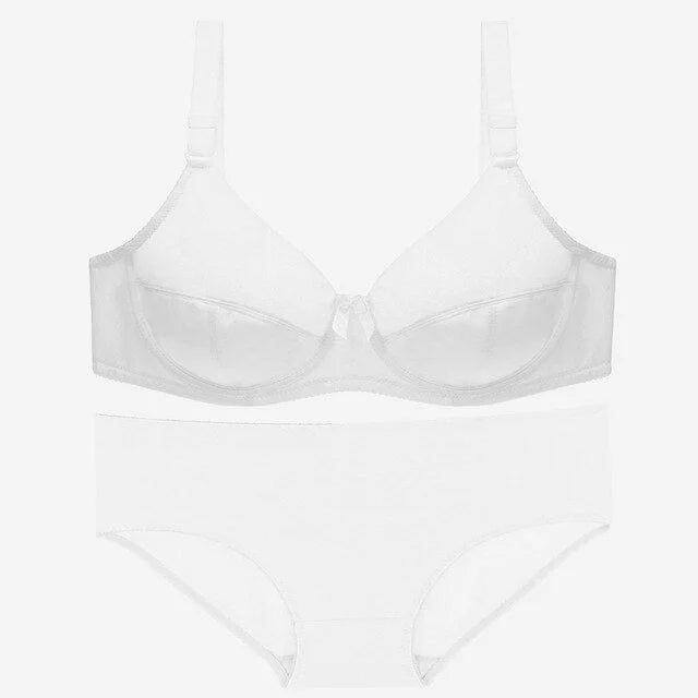 Ensemble de lingerie en dentelle grandes tailles - blanc / 100e