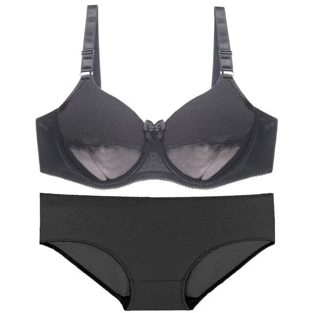 Ensemble de lingerie en dentelle grandes tailles - noir / 100e