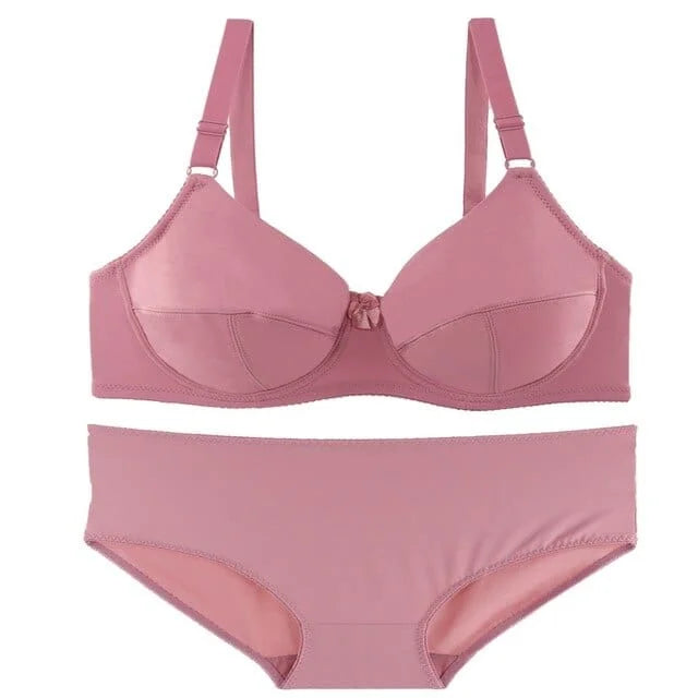 Ensemble de lingerie en dentelle grandes tailles - rose / 100e