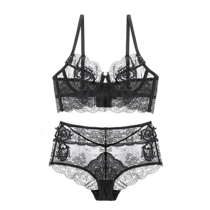 Ensemble de lingerie en dentelle - noir / 85b