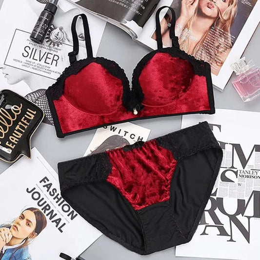 Ensemble de lingerie en dentelle - rouge / 85a