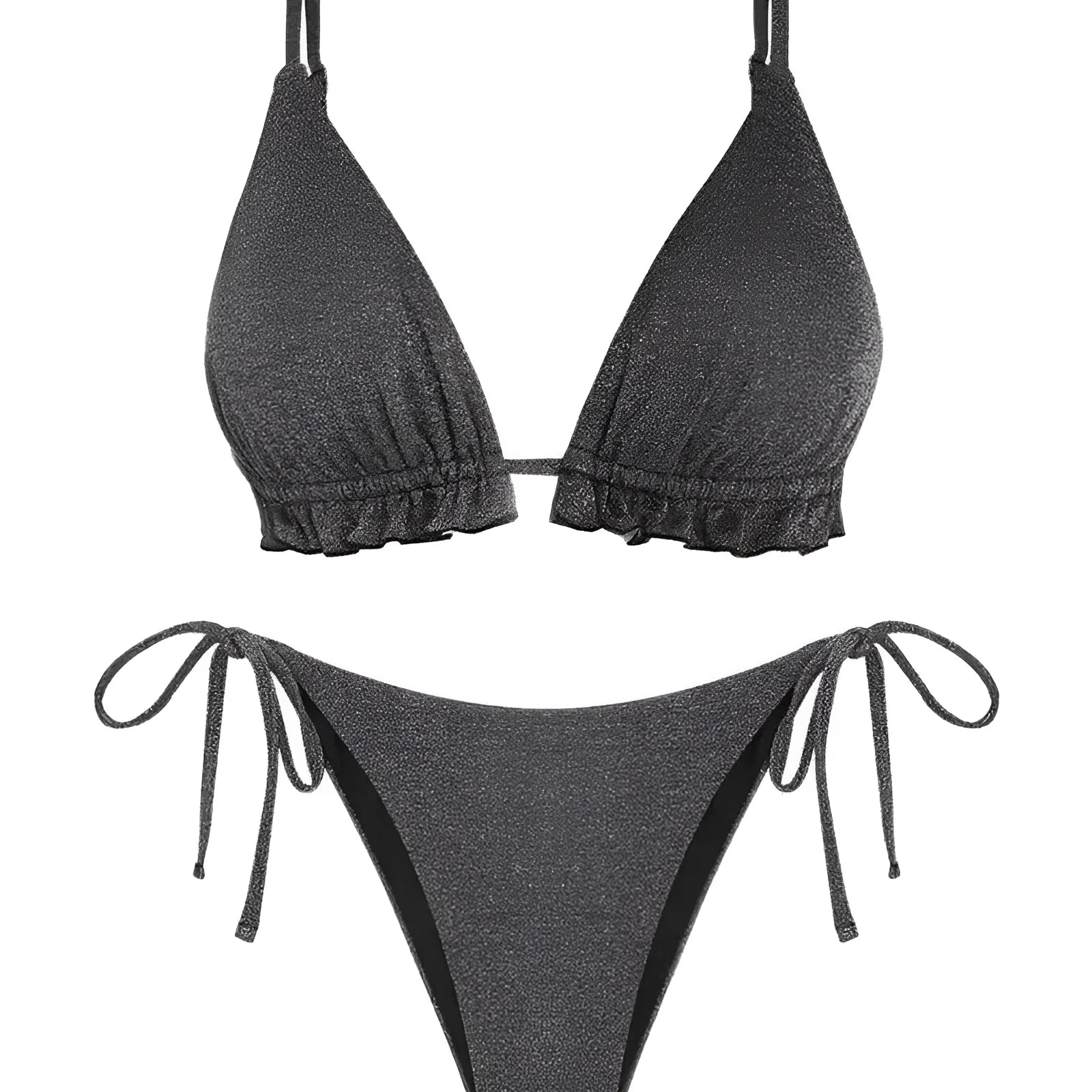  Ensemble de maillot de bain brillant en deux pièces