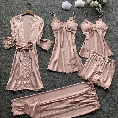 Ensemble de pyjama cinq pièces - rose / s