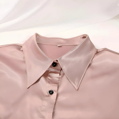  Ensemble de pyjama long en satin 3 pièces
