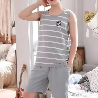  Ensemble de pyjama sans manches pour hommes