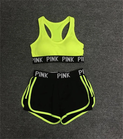 Ensemble de sport pink - jaune / m