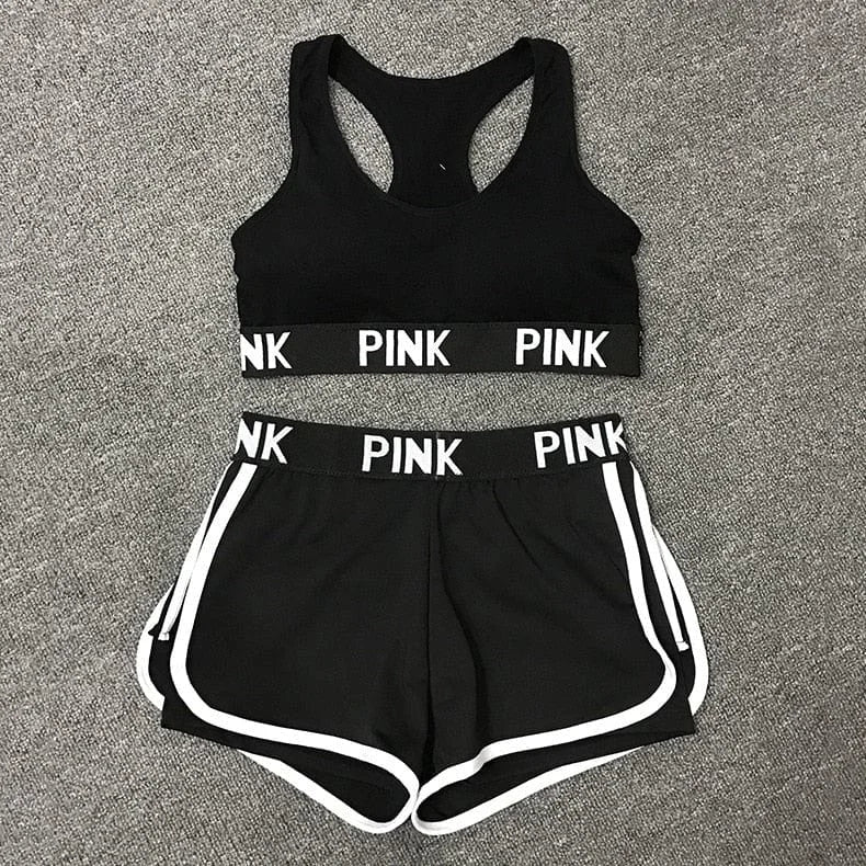 Ensemble de sport pink - noir / m