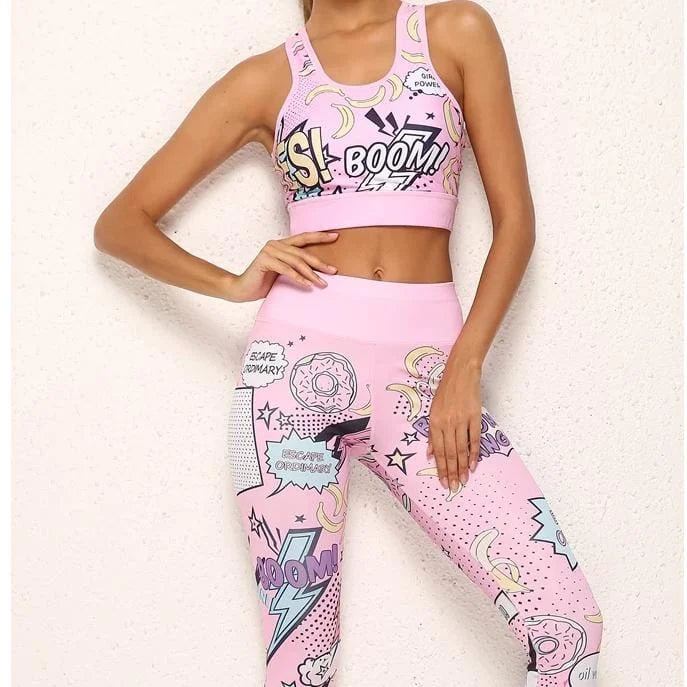 Ensemble de vêtements de sport de style bande dessinée