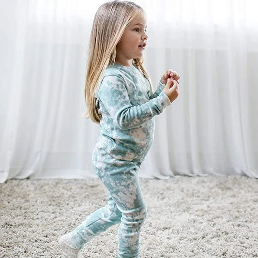 Ensemble pyjama classique pour enfants - vert / 80 centimètres