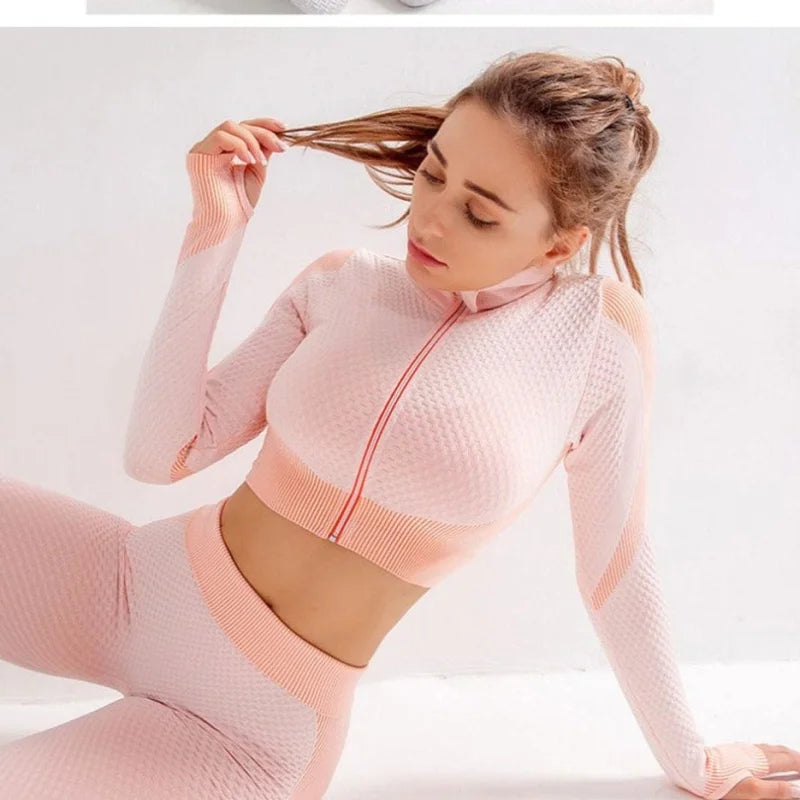 Ensemble sportif à trois pièces - rose / s