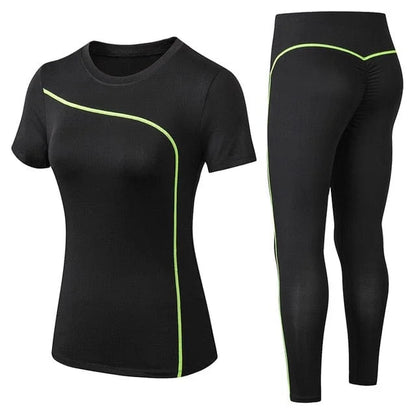 Ensemble sportif avec sangle décorative - vert / s