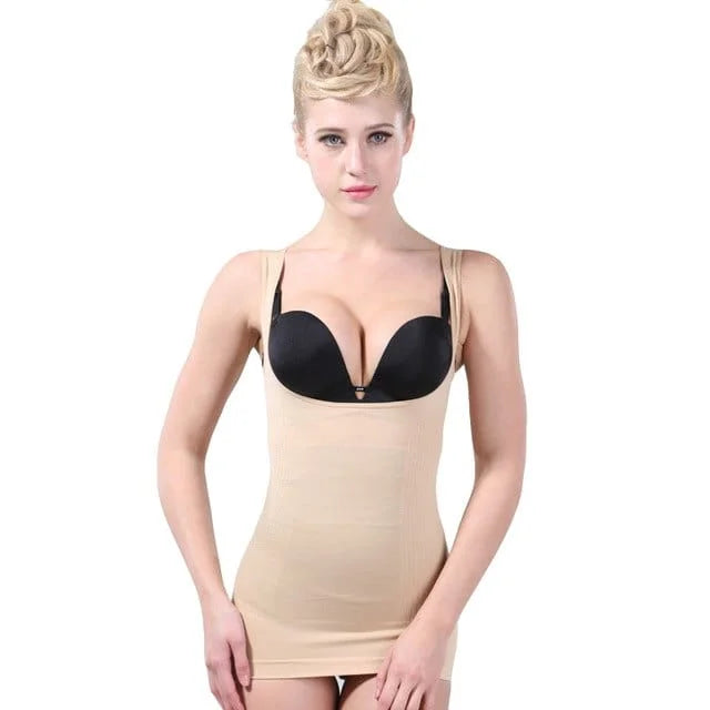 Fond de robe amincissant court - beige / s/m