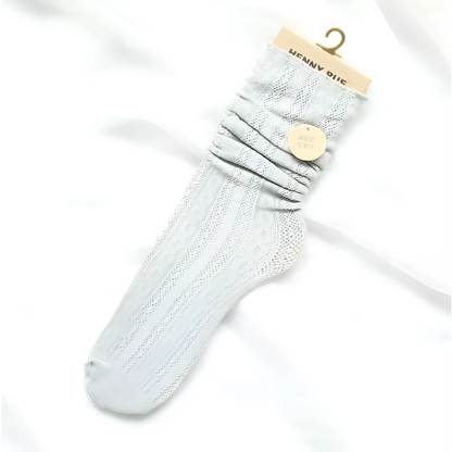 Gris Chaussettes ajourées pour femmes